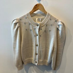 Loeffler Randall Kim Puff Cardigan Sweater